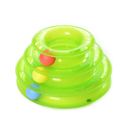 Three Levels Cat Toy Tower Tracks Disc