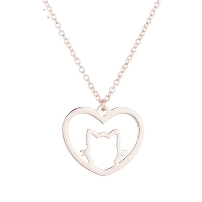 Cat Heart Necklace