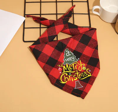 Pet's Christmas Plaid Bandanas - MeeowShop