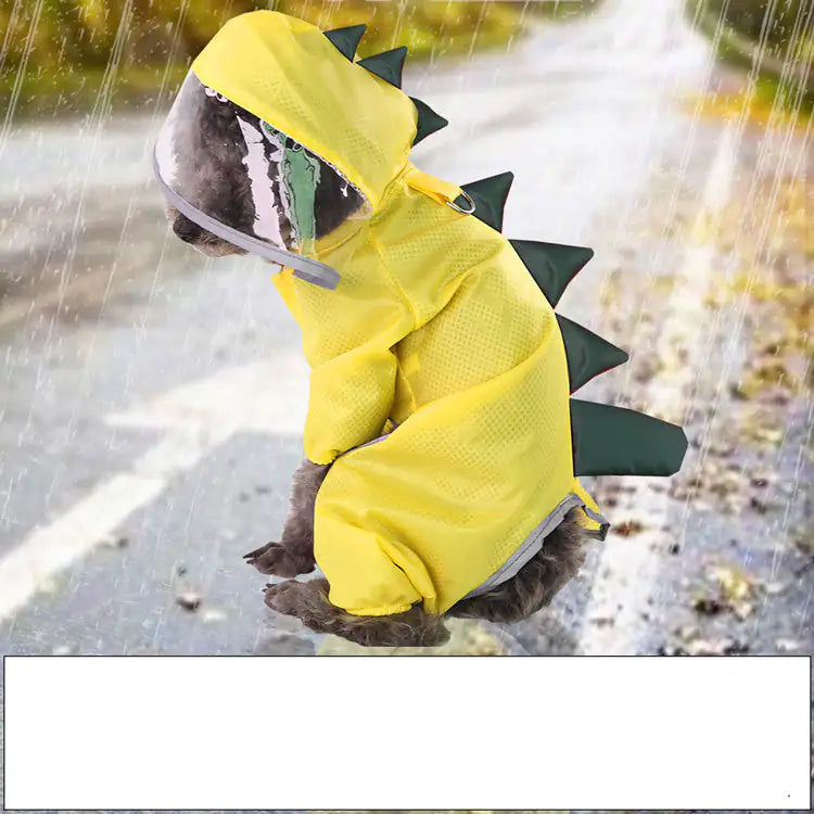 Dog's Waterproof Dinosaur Raincoat - MeeowShop