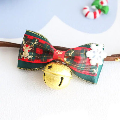 Pet's Christmas Bow Tie Collars