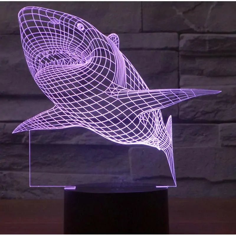 3D Shark LED Night Light