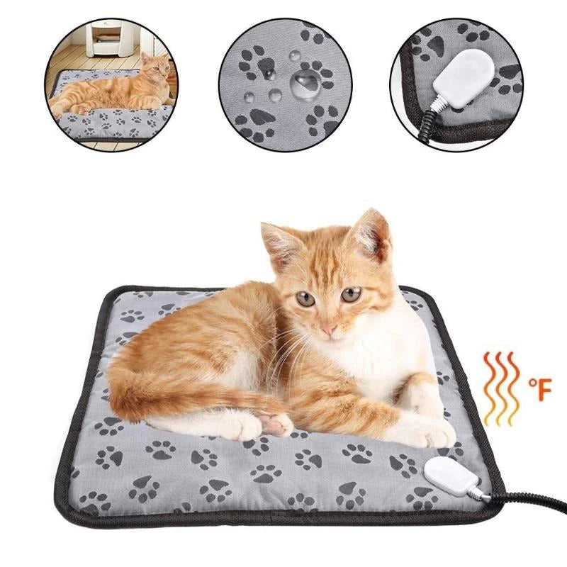 Cat's Heated Blanket with Auto-Off & Waterproof