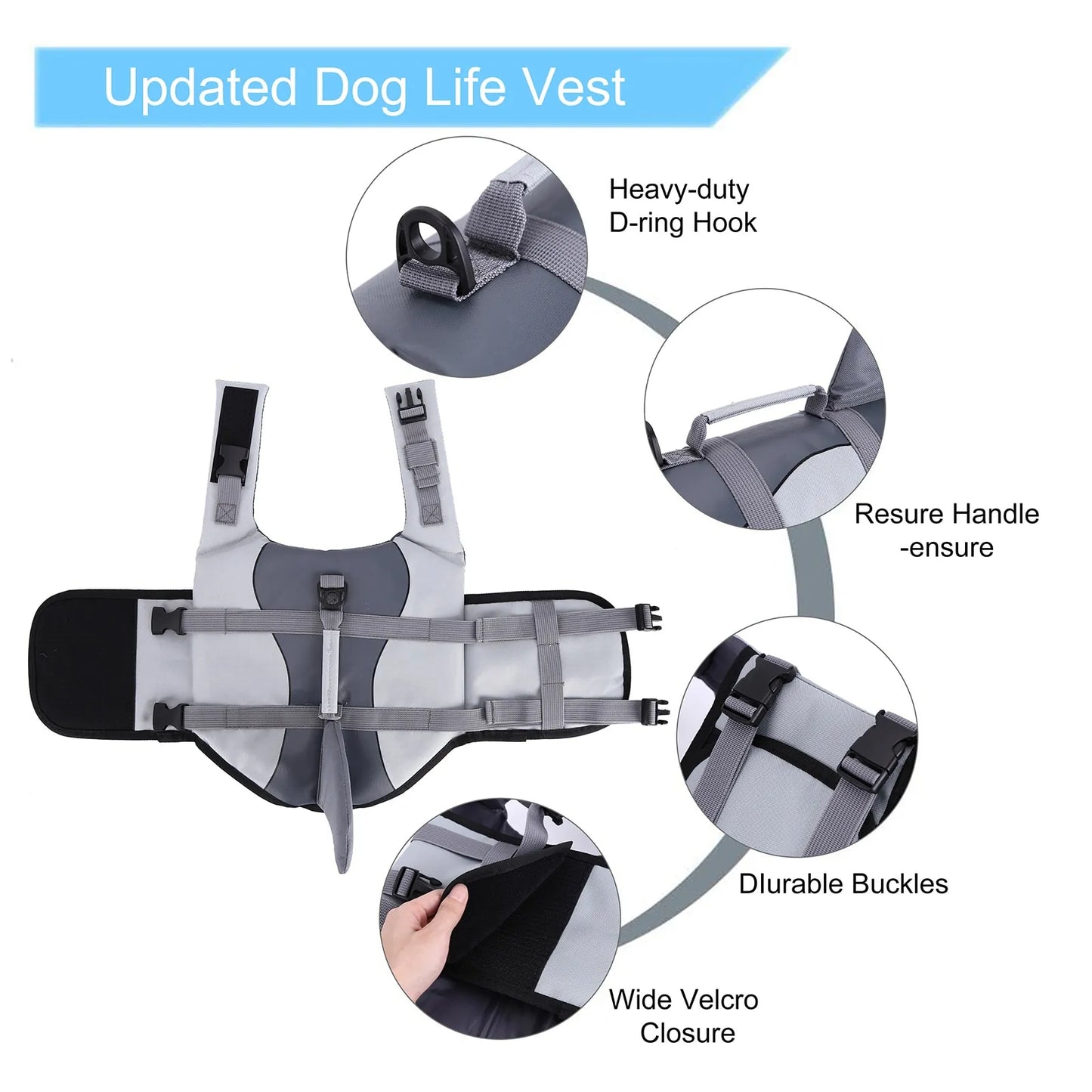 Pet's Adjustable Life Vest | Water Safety - MeeowShop