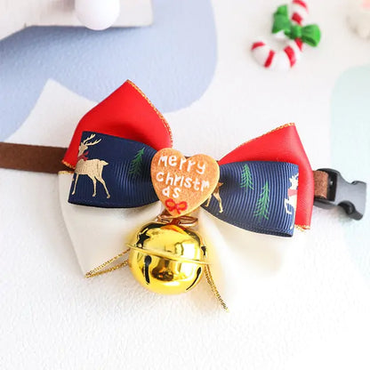 Pet's Christmas Bow Tie Collars