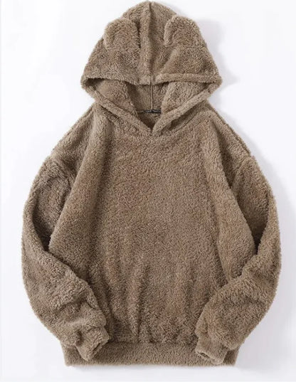 Fluffy Hooded Warm Sweater