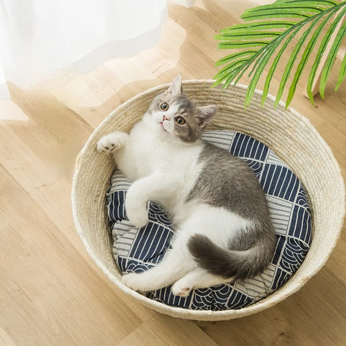 Cat's Straw Bed - MeeowShop