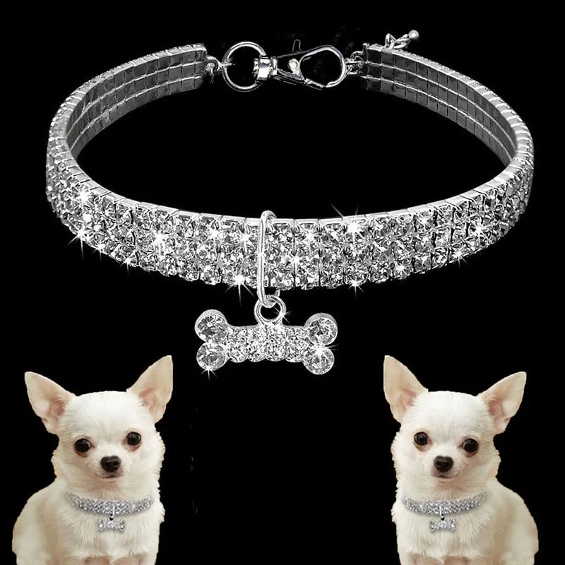 Dog's Exquisite Bling Crystal Collar - MeeowShop