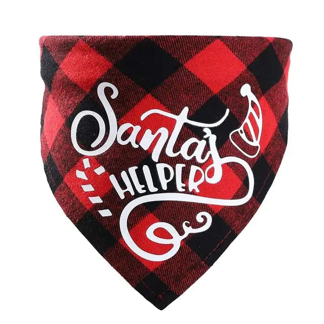 Pet's Christmas Plaid Bandanas - MeeowShop