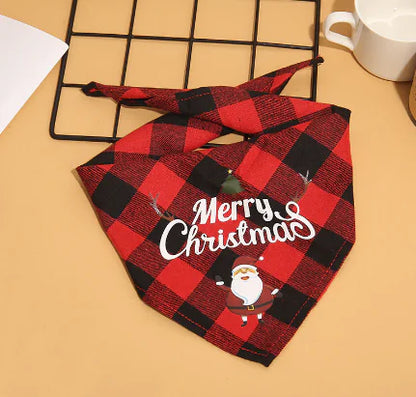 Pet's Christmas Plaid Bandanas - MeeowShop