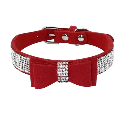 Pet's Adjustable Diamond Bowknot Collar - MeeowShop