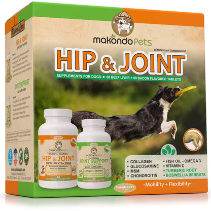 Hip and Joint Supplement for Dogs with Chondroitin Collagen for Dogs Turmeric