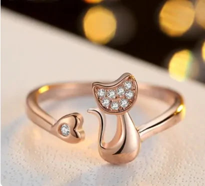 Cat Charm Ring