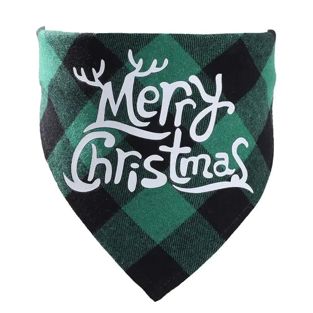 Pet's Christmas Plaid Bandanas - MeeowShop