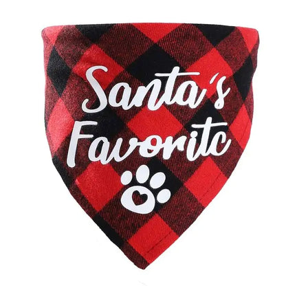 Pet's Christmas Plaid Bandanas - MeeowShop