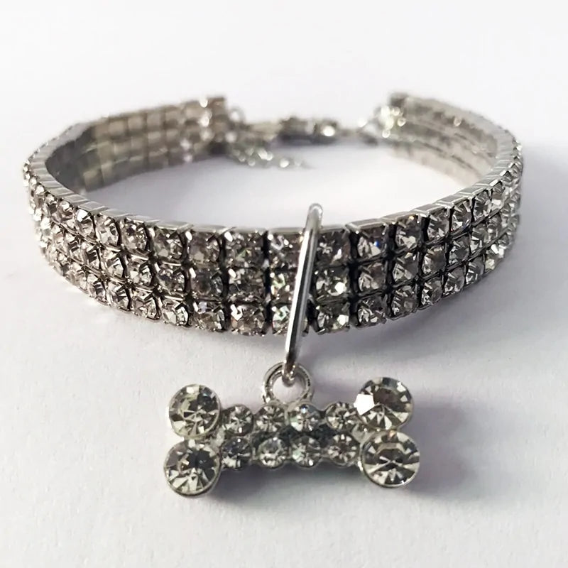 Dog's Exquisite Bling Crystal Collar - MeeowShop