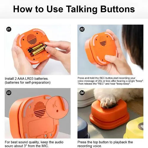 Pet's Programmable Buttons for Talk-Training - MeeowShop