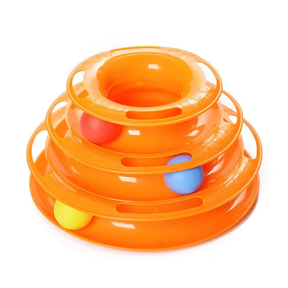 Three Levels Cat Toy Tower Tracks Disc