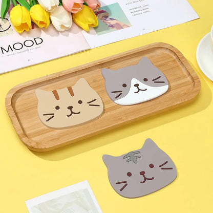 Non-slip Cat Shaped Silicone Cup Mat Holder