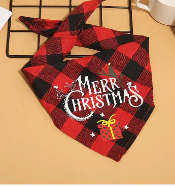 Pet's Christmas Plaid Bandanas - MeeowShop