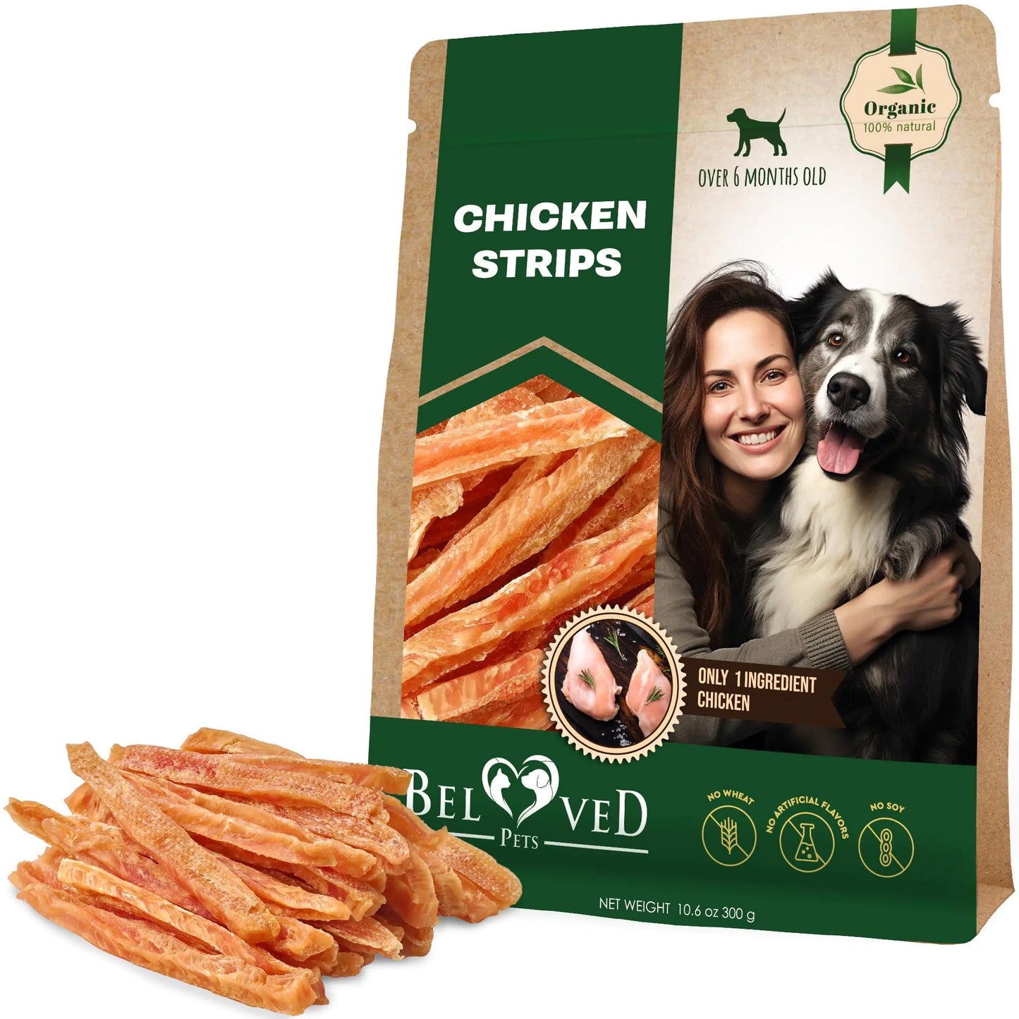 Chicken Strips Dog Treats Meat Sticks Grain Free Chews 10.6 Oz