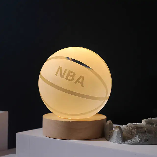 3D Laser Engraved Solar System Ball with LED Light Base