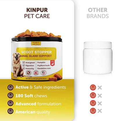 Scoot Stopper Soft Chews | Fiber for Dogs - Dog Anal Gland and Digestion Support