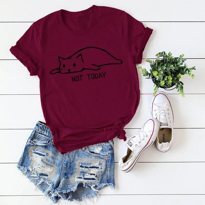 Not Today Lazy Cat Shirt