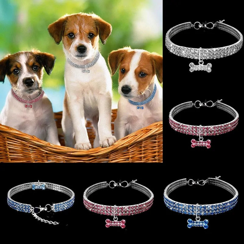 Dog's Exquisite Bling Crystal Collar - MeeowShop