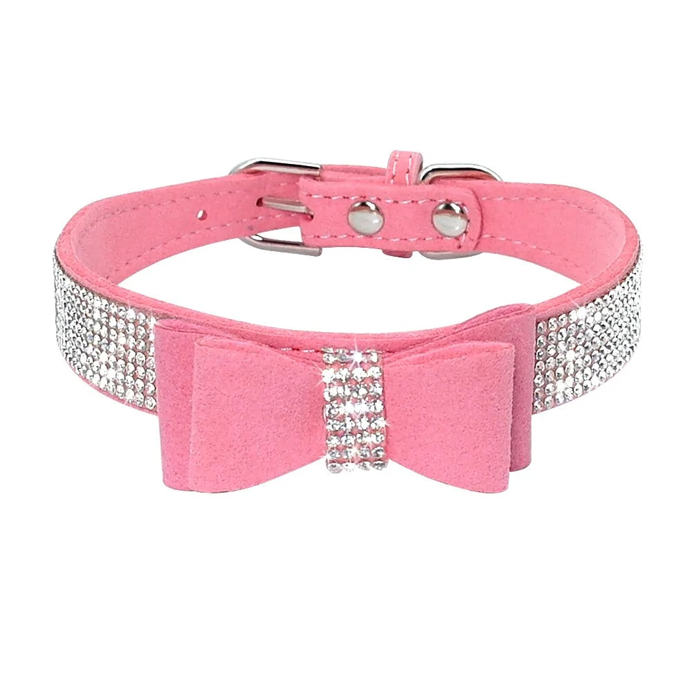 Pet's Adjustable Diamond Bowknot Collar - MeeowShop