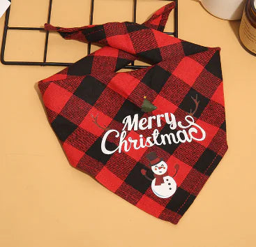 Pet's Christmas Plaid Bandanas - MeeowShop