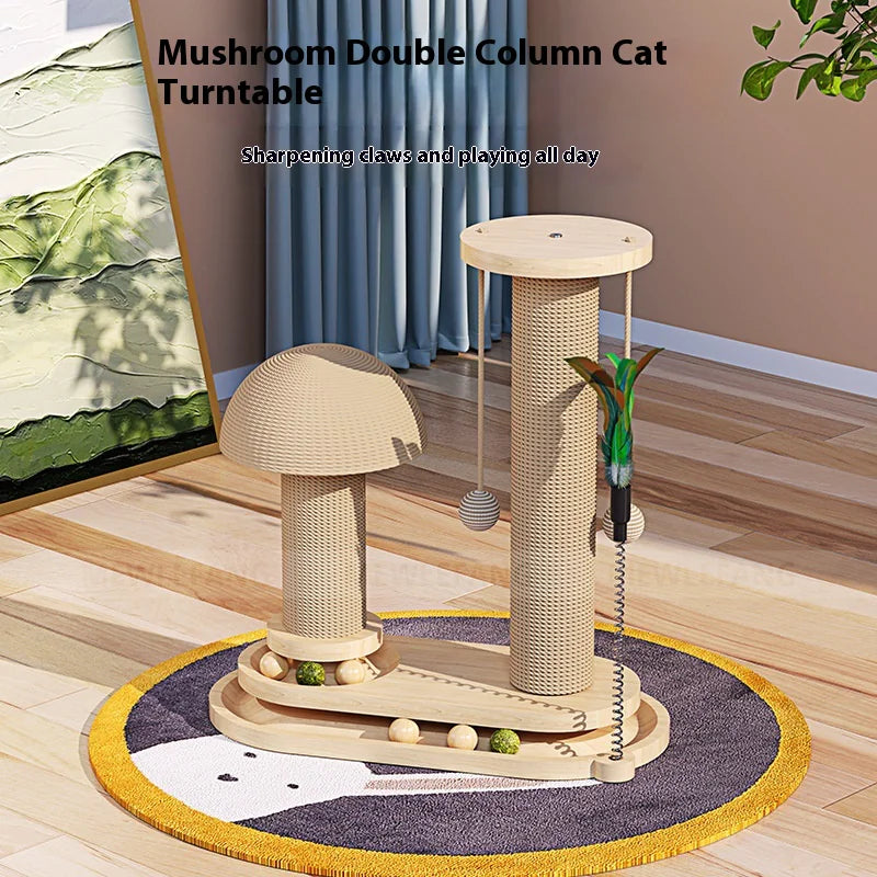 Cat's Solid Wood Scratching Post & Toy Set - MeeowShop