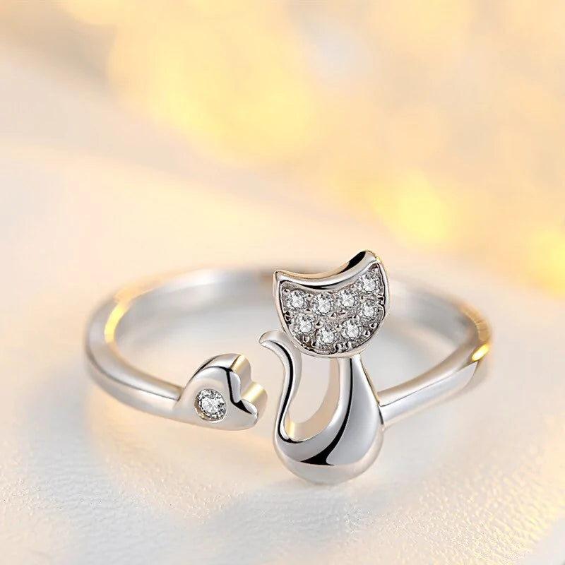 Cat Charm Ring