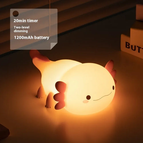 Cute Axolotl Night Lamp