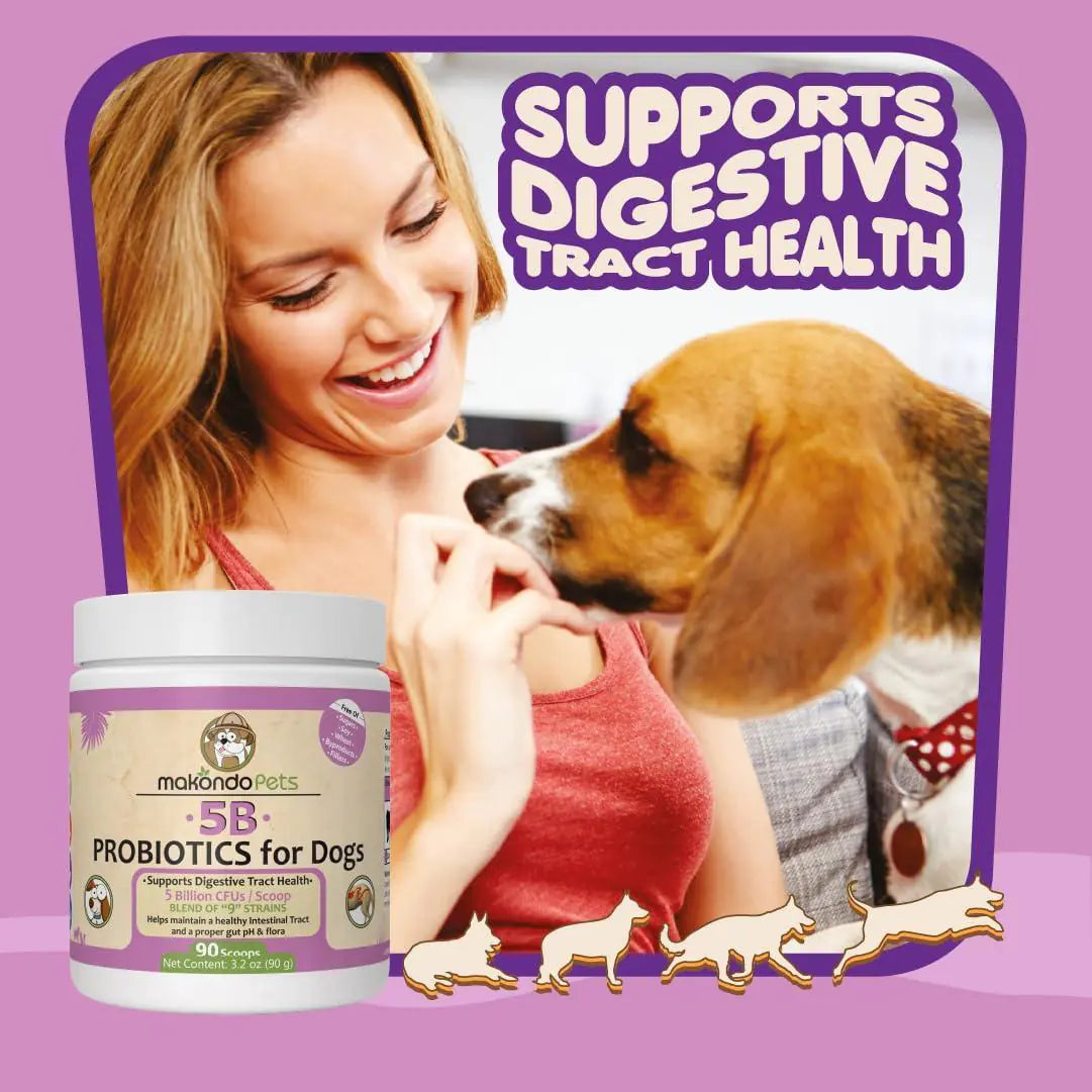 Probiotics for Dogs Puppies Extra Strength 9 Species 5 Billion CFU per Scoop