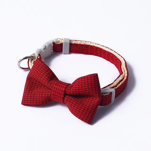 Pet's Plaid Print Bow Tie Collars - MeeowShop