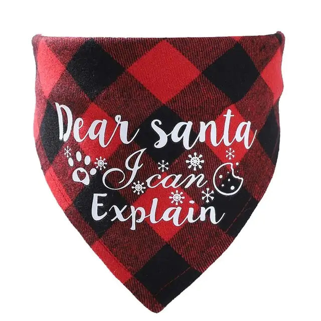 Pet's Christmas Plaid Bandanas - MeeowShop