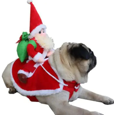 Pet's Christmas Santa-Riding Costume