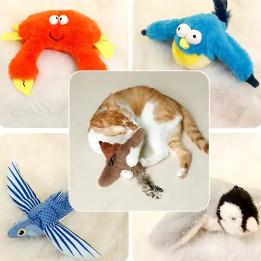 Cat's Plush Bird Toy - MeeowShop