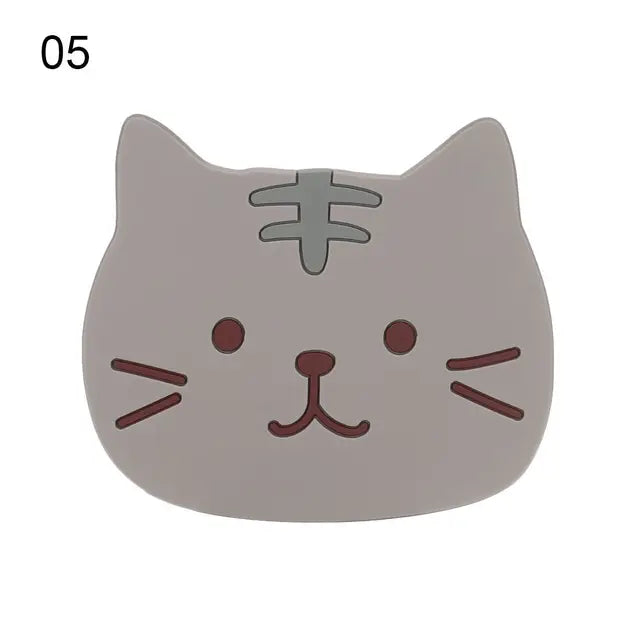 Non-slip Cat Shaped Silicone Cup Mat Holder