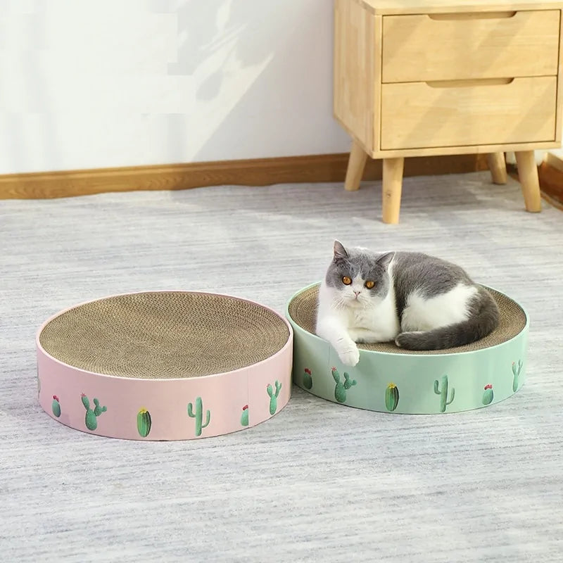 Cat's Round Catnip Scratch Board - MeeowShop