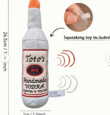 Pet's "Vodka" Bottle Plush Toy