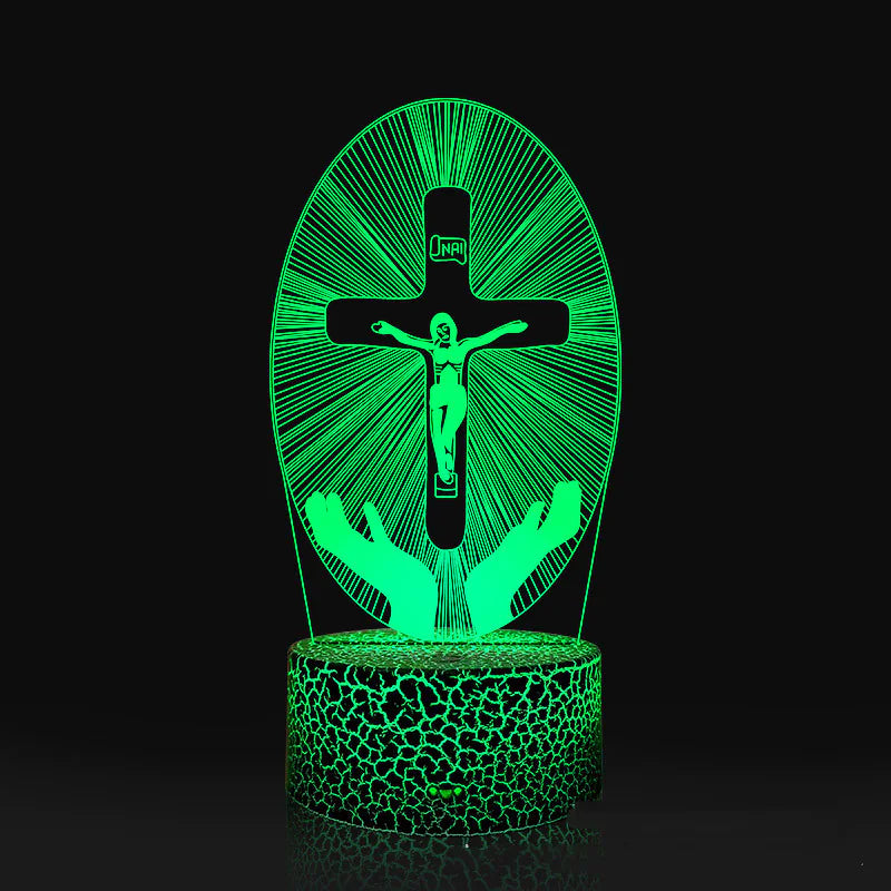 3D Acrylic Cross Night Light