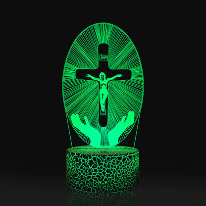 3D Acrylic Cross Night Light