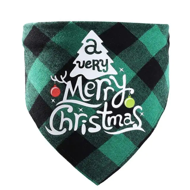 Pet's Christmas Plaid Bandanas - MeeowShop