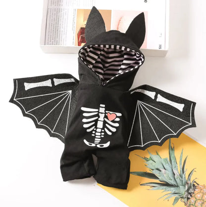 Dog's Black Bat Halloween Costume