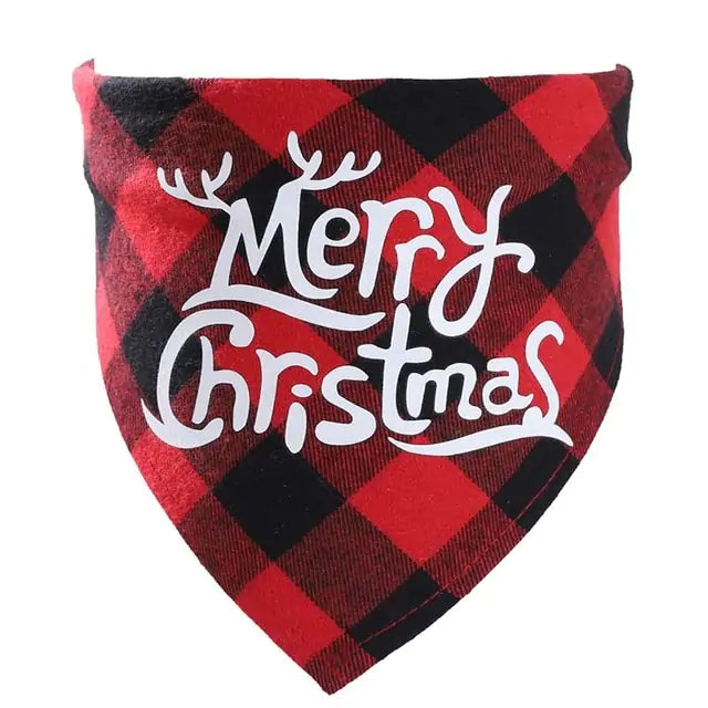 Pet's Christmas Plaid Bandanas - MeeowShop