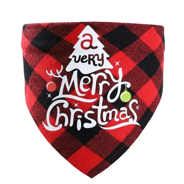 Pet's Christmas Plaid Bandanas - MeeowShop