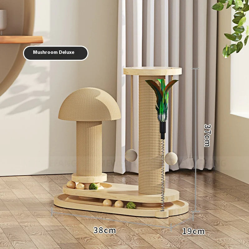 Cat's Solid Wood Scratching Post & Toy Set - MeeowShop