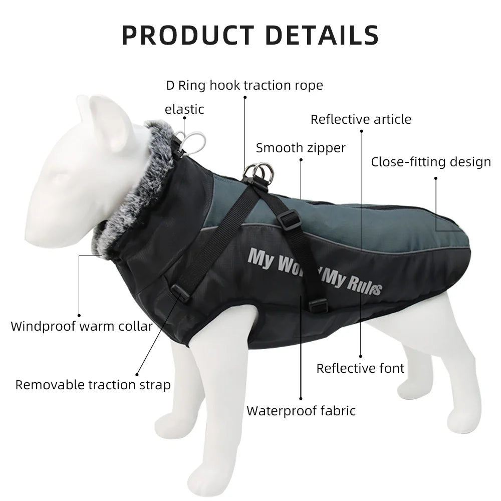 Dog's Waterproof Cotton Coat - MeeowShop